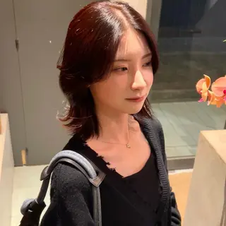 ミディアム カラー MUKU リカのヘアスタイル