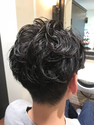 ショート パーマ アザマ　ヤスカツ _rosso 川口のヘアスタイル