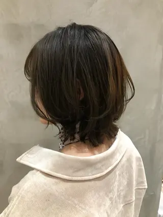 ショート カラー パーマ ヘアアレンジ 顔周りカット・相談 レイヤーも◎しずくのヘアスタイル