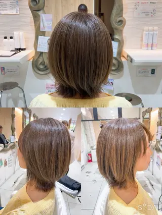 ミディアム 山本 真緒のヘアスタイル