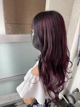ロング カラー 岩谷/ブリーチ 🪽透明感カラーのヘアスタイル