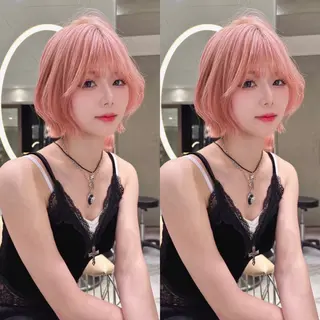 ショート カラー ハイトーン/水素 honoka🌺のヘアスタイル