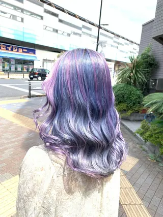ロング カラー 菊地 旬のヘアスタイル
