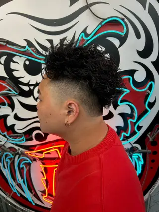 ショート パーマ ヘアアレンジ メンズ 藤田 希羅のヘアスタイル