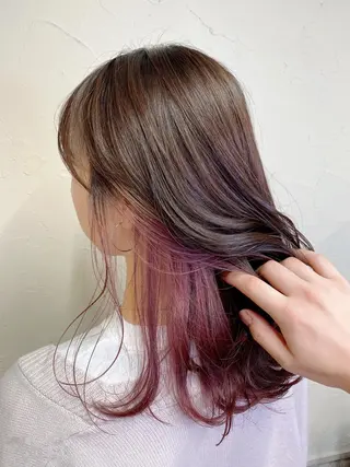 ミディアム カラー 髪質改善/レイヤー ストウシンゴのヘアスタイル