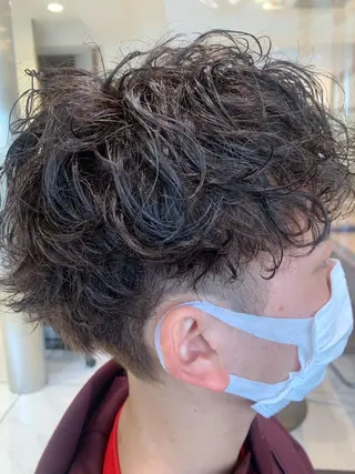 ショート パーマ メンズ Ash 中岡ゆうたのヘアスタイル