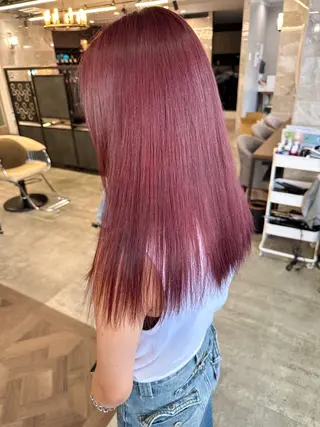 ロング カラー 安永 来未のヘアスタイル