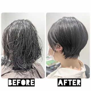 ショート カラー パーマ ヘアアレンジ 心斎橋難波本店 店長 THE ECT 中尾のヘアスタイル