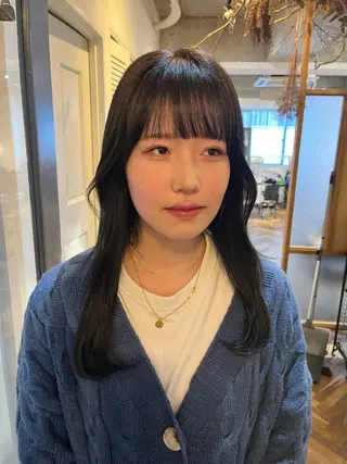 セミロング カラー sora / 渋谷 / ハイトーンのヘアスタイル