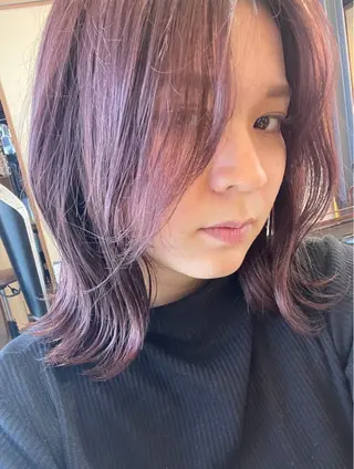 ミディアム カラー ヘアアレンジ I-FLAT 松本大輝のヘアスタイル