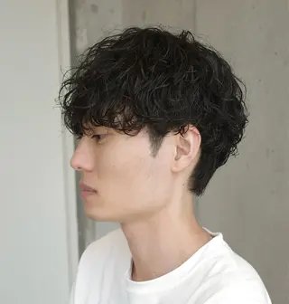 ミディアム パーマ メンズ 🌀パーマ特化 美容師🌀/しゅんのヘアスタイル