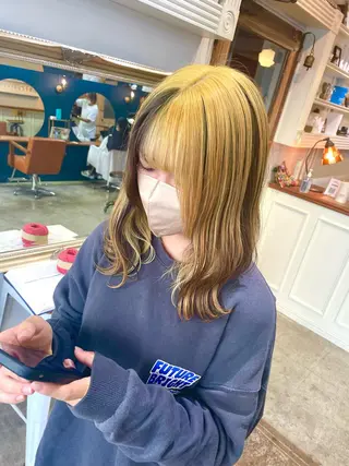 ミディアム カラー ヘアアレンジ ☂️カトウ ケイゴ☂️のヘアスタイル