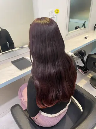 カラー 🇰🇷韓流暖色ヘア 🍒saaya🍒のヘアスタイル