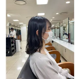 ミディアム パーマ 渋谷 りなのヘアスタイル