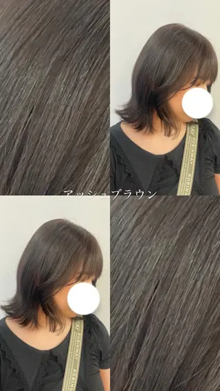 ミディアム アリヤマ メイカのヘアスタイル