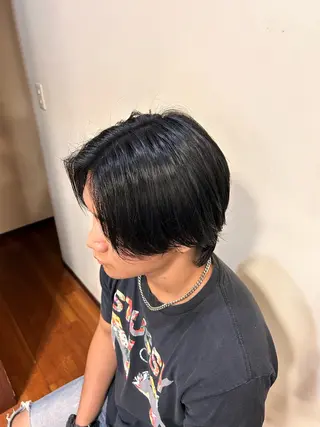 ショート カラー メンズ 切りっぱなしボブ/ カット/ゆうすけのヘアスタイル