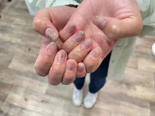 ネイル はばすみれ🎀ﾈｲﾙ 光ﾌｪｲｼｬﾙ ﾍｱのネイルデザイン