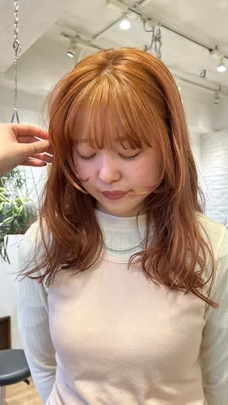 ミディアム カラー じゅわっと暖色カラー 🍊Moemiのヘアスタイル