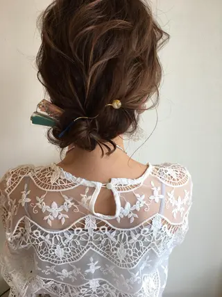 ミディアム ヘアアレンジ ゴトウ ノブヒトのヘアスタイル