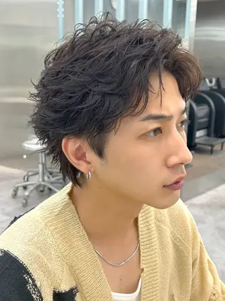 パーマ メンズ 👑メンズパーマ屋 👑/栄/馬場斗生のヘアスタイル