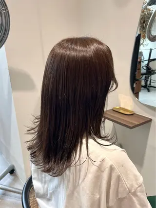 セミロング カラー 池谷 茉耶のヘアスタイル