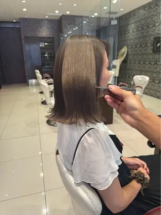 セミロング カラー 北條 一真のヘアスタイル