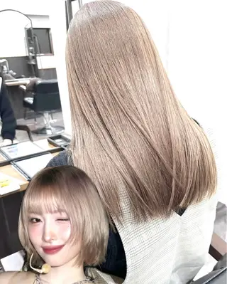 ロング カラー ブリーチ/エクステ/ 新宿/アリルのヘアスタイル