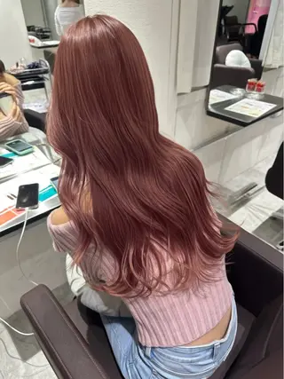 ロング カラー パーマ ヘアアレンジ メンズ 髪質改善/レイヤー 縮毛矯正/ケラチン耀のヘアスタイル