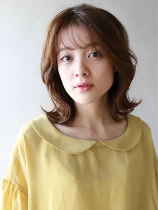 セミロング 大川 愛未のヘアスタイル