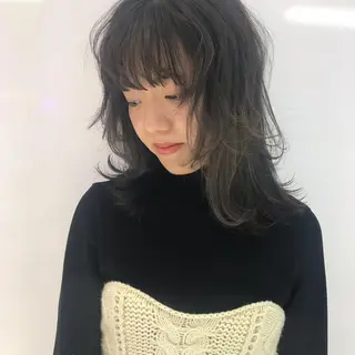 ミディアム カラー レイヤー/ブリーチ HIKARU ♡のヘアスタイル