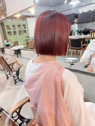 ショート カラー ヘアアレンジ キッズ デザインパーマ メンズカット 郁美のヘアスタイル