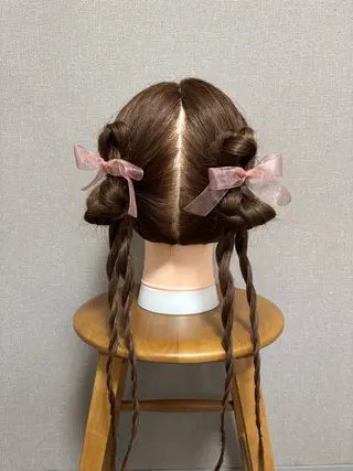 ロング ヘアアレンジ サロンドミュウ ひなこのヘアスタイル