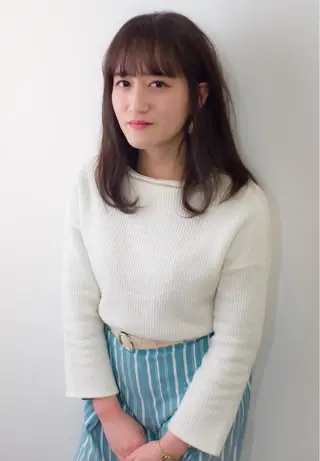 セミロング カラー ダメージレスサロン✨ kayo🌱のヘアスタイル