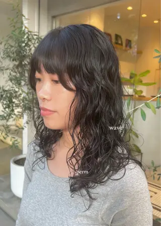 ミディアム パーマ/名古屋パーマ / コデラ ナナホのヘアスタイル