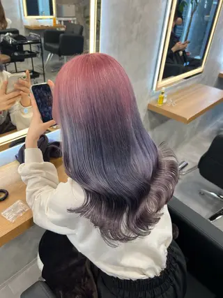 ミディアム カラー 🎨ブリーチ職人 店長Takaya🎨のヘアスタイル