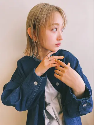ショート カラー グランジヘア 無造作ヘアHYUGAのヘアスタイル