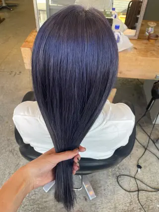 ロング カラー パーマ ヘアアレンジ ハイトーンカラー🤍 山下 優華のヘアスタイル