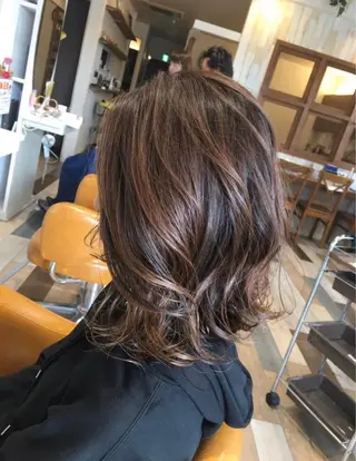 セミロング カラー アンプヘアー  西京極店所属・unpeuhair/ 宮岡　光希のその他イメージ