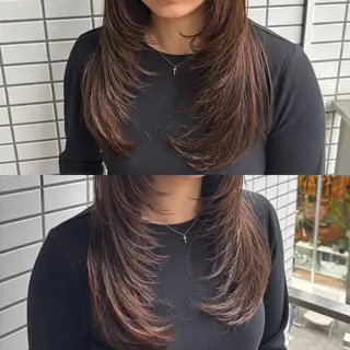 ロング ロングレイヤー ／米澤凌華のヘアスタイル