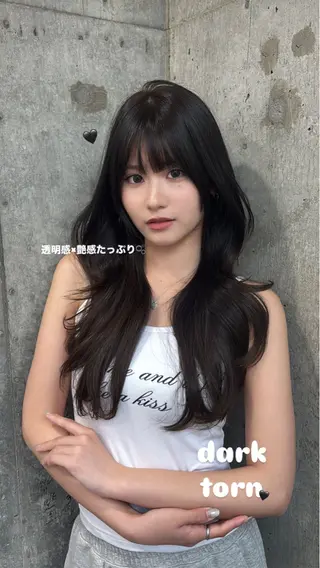 ロング カラー 新宿/韓国ヘア kurea🎀のヘアスタイル
