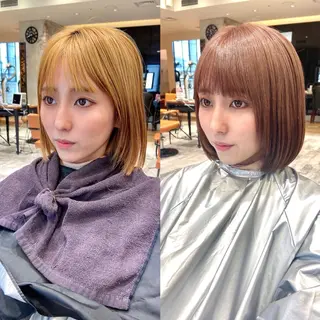 ミディアム カラー ヘアアレンジ マツエク・マツパ 🌈小顔似合わせ SHIHO🌈のヘアスタイル