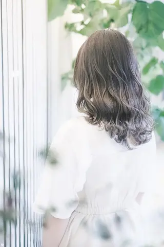 セミロング カラー ba-boo 広島のヘアスタイル