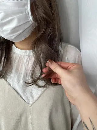 セミロング 早瀬裕之 パーマのヘアスタイル