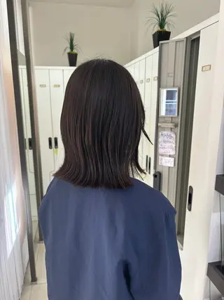 ミディアム ぷつっとボブ/ちゅる ピンク/mika☆のヘアスタイル