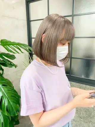 ミディアム 菊地 万佐久のヘアスタイル