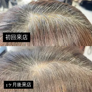 ミディアム カラー ショート/脱白髪染め ☆宇﨑悠実のヘアスタイル