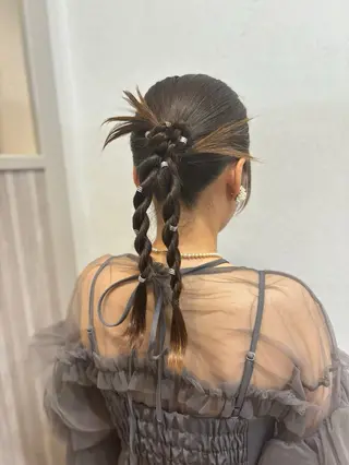 ヘアアレンジ 【完全個室】髪質改善 暖色カラー/山崎唯奈のヘアスタイル