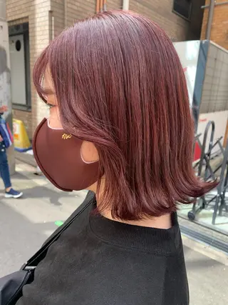 ミディアム 水田 希のヘアスタイル