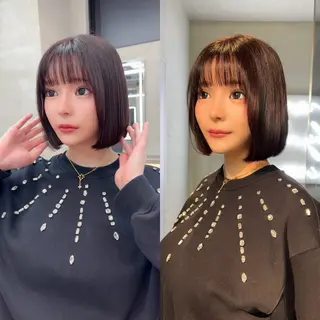 ミディアム カラー ✨髪質改善特化✨副 店長椎葉信乃介のヘアスタイル