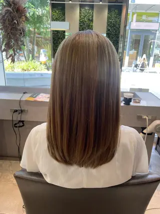 ロング カラー 原 萌香のヘアスタイル